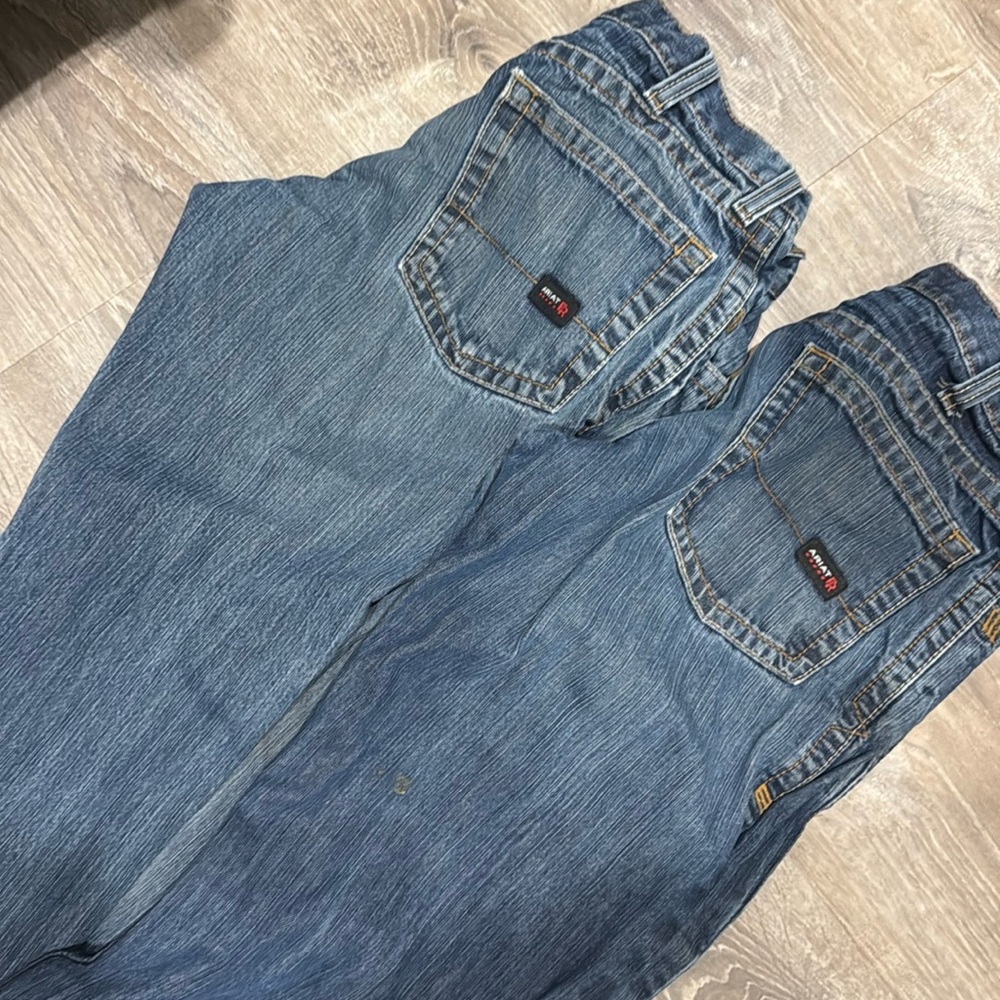 COPY - Ariat Work FR Jeans Mens 32x34 M4 Low Rise Boot Cut Blue Denim